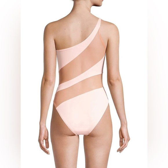 Norma Kamali Snake Mesh Mio Blush One Piece Women’s Swimsuit Size XS - Picture 3 of 16